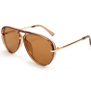 ‼️Low Start ‼️Womens Brown Aviator Sunglasses